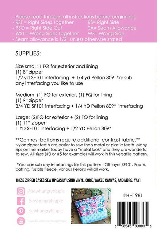 Easy Zipper Case Sew Hungry Hippie