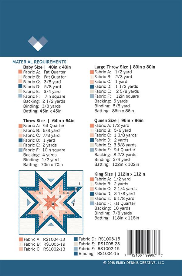 Expanding Stars Quilt Pattern by Emily Dennis
