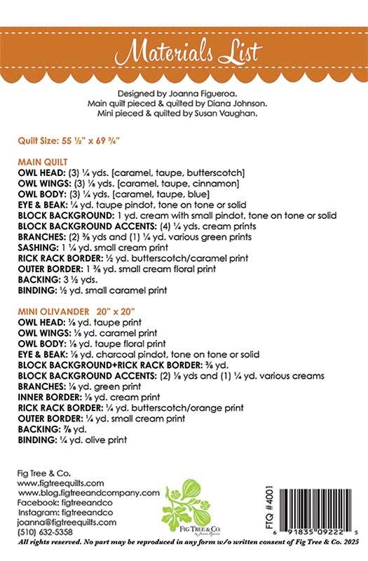 Olivander Quilt Pattern by Fig Tree Quilts