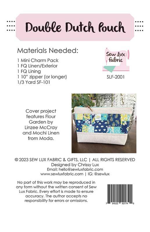 Double Dutch Pouch by Sew Lux Fabric