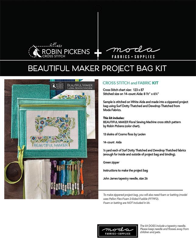 Beautiful Maker Cross Stitch Kit by Robin Pickens
