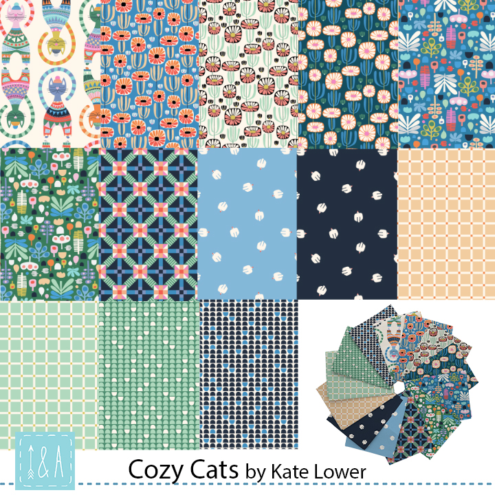 Cozy Cats by Kate Lower - Cozy Cats in Cream