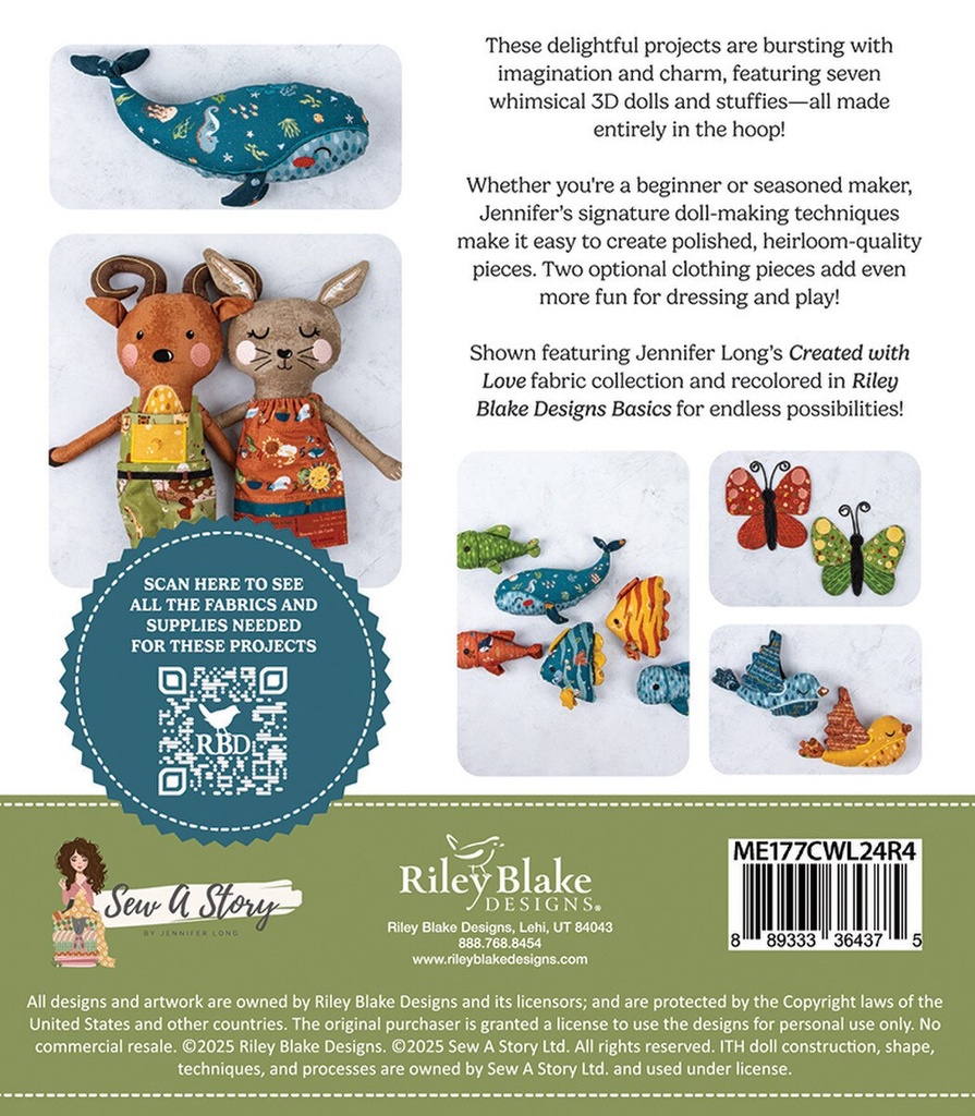 Created With Love Dolls Machine Embroidery Pattern USB