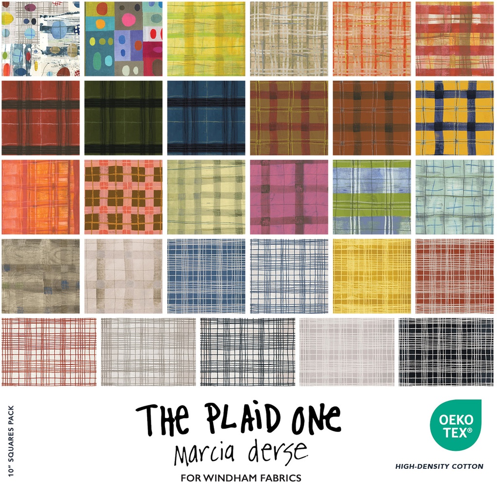 The Plaid One by Marcia Derse - 10 x 10 Squares
