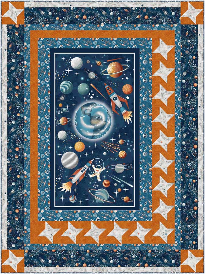 Milky Way-Glow by Kate Mawdsley - Tossed Stars in Navy