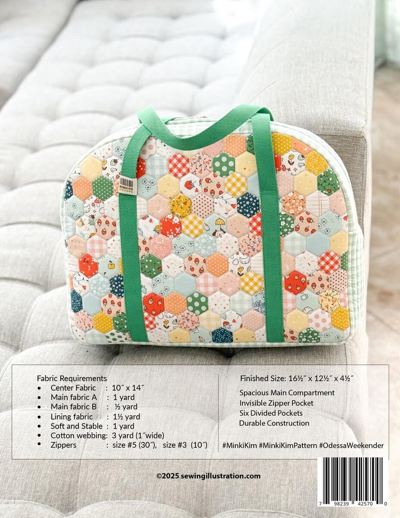 Odessa Weekender Bag Pattern by Minki Kim