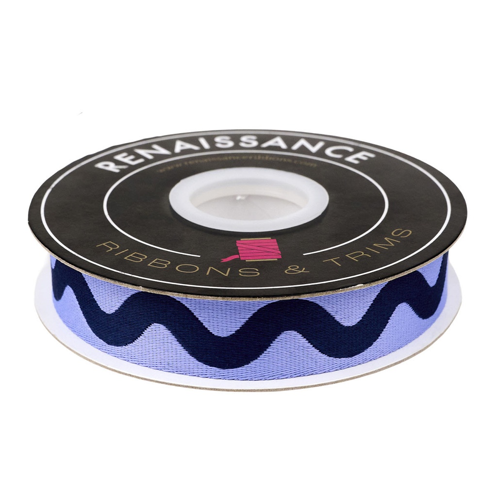 Floral Reef Webbing by Tula Pink - 1" Lil Squiggle in Marine