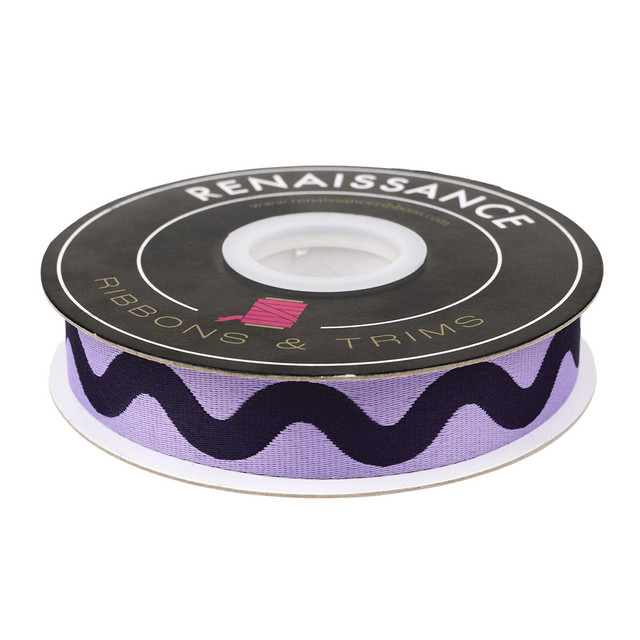 Floral Reef Webbing by Tula Pink - 1" Lil Squiggle in Ultraviolet