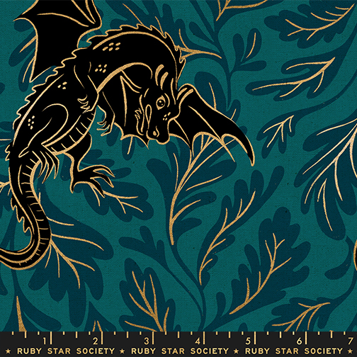 Fireglow Reef by Sarah Watts - Dragon Lair Canvas in Turquoise