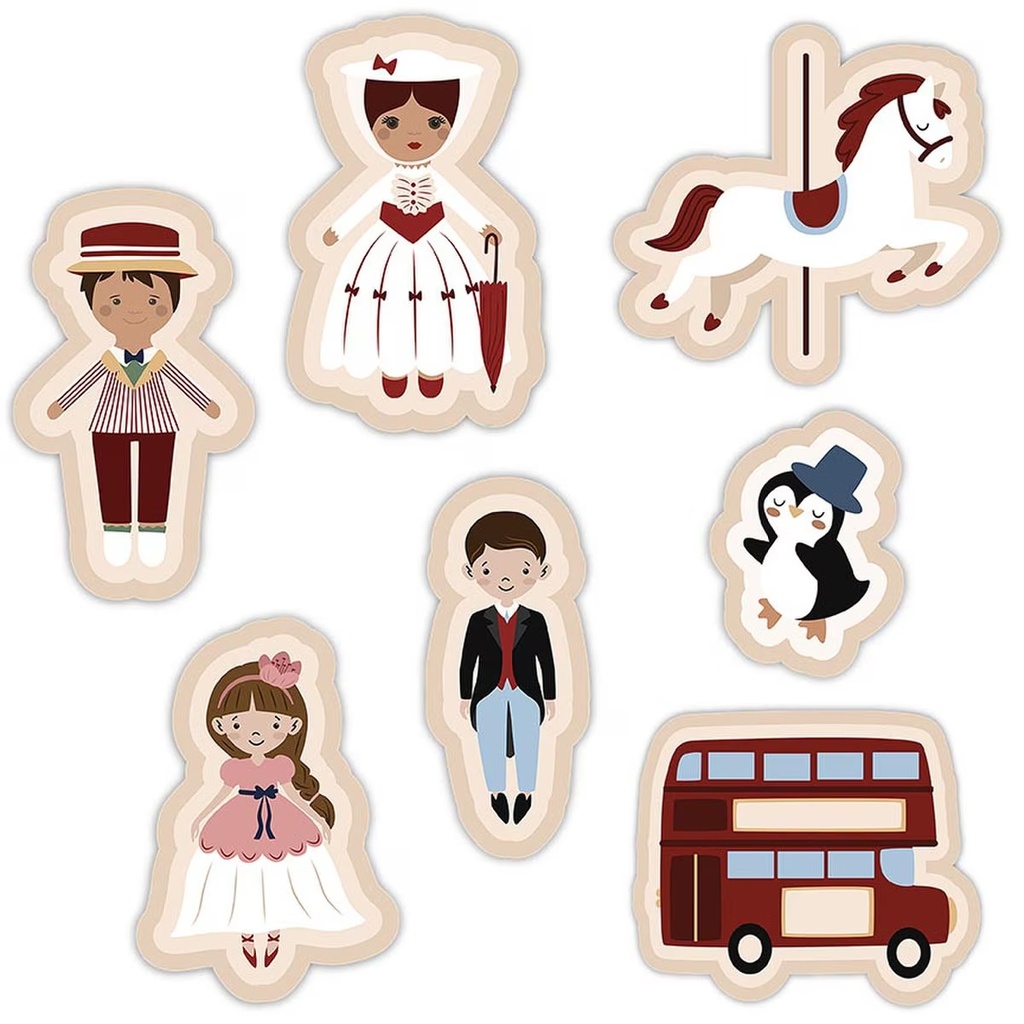 A Spoonful of Sugar by Jennifer Long - Mary Poppins Storybag FeltPanel 36.5"x69.5"