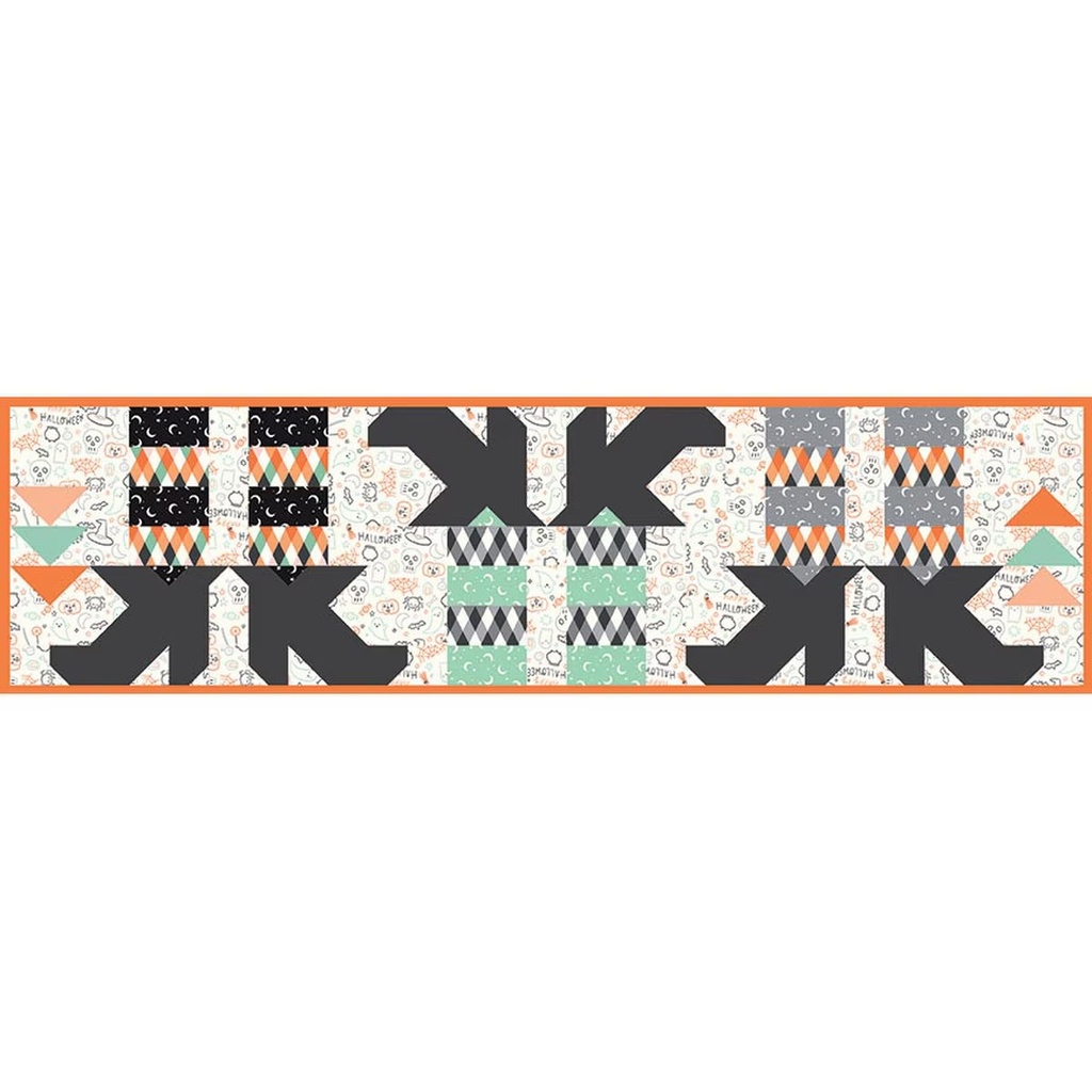 Witches Feet Table Runner by Block Party Quilt Co.