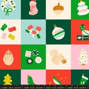 Merry Happy by Kimberly Kight - Merry Happy Panel in Lollipop 36" x 44"