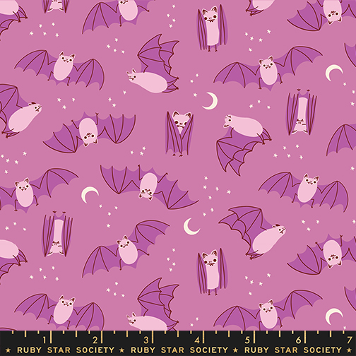 Freaky Familiars by Ruby Star Society - Fat Bats in Heliotrope