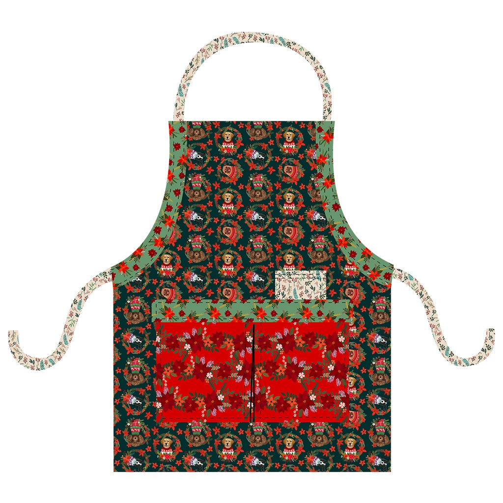 Christmas Pets by Mia Charro - Christmas Berries in Ivory