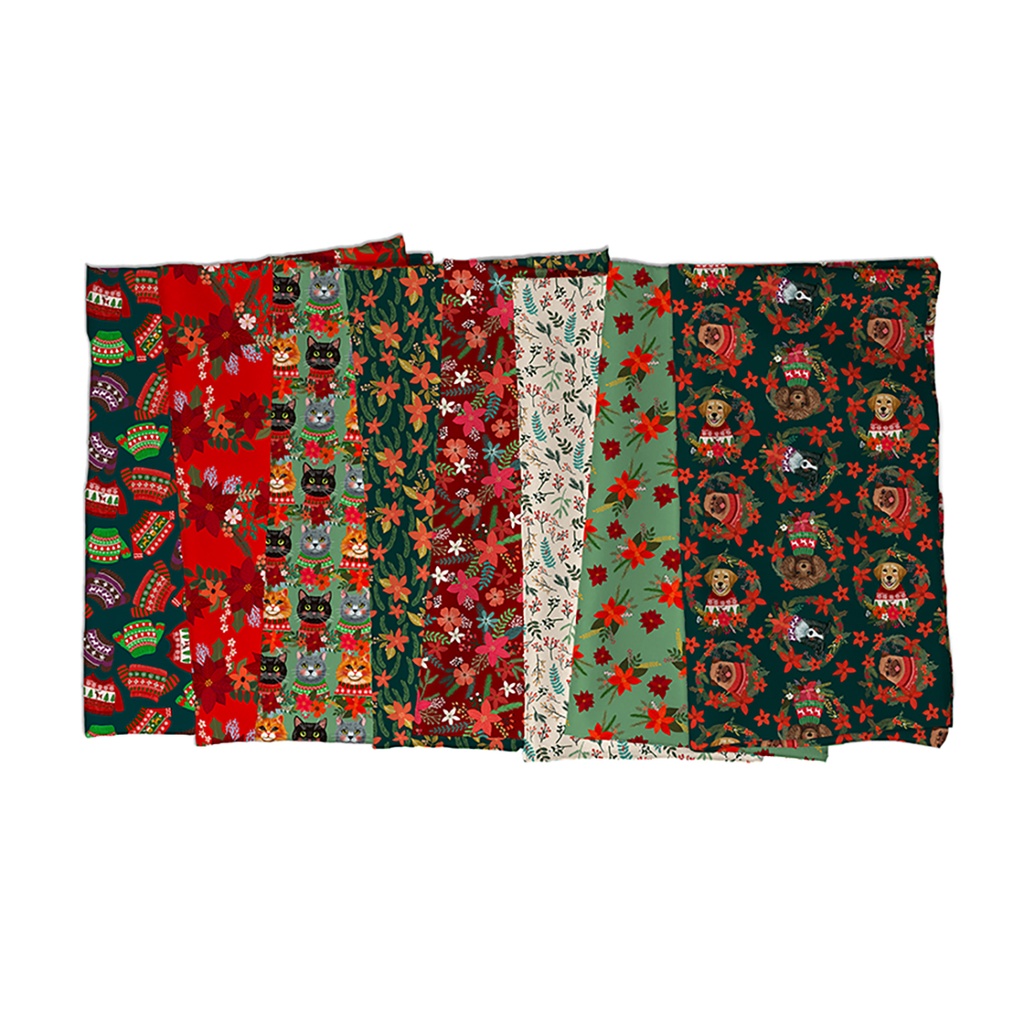 Christmas Pets by Mia Charro - Christmas Berries in Ivory