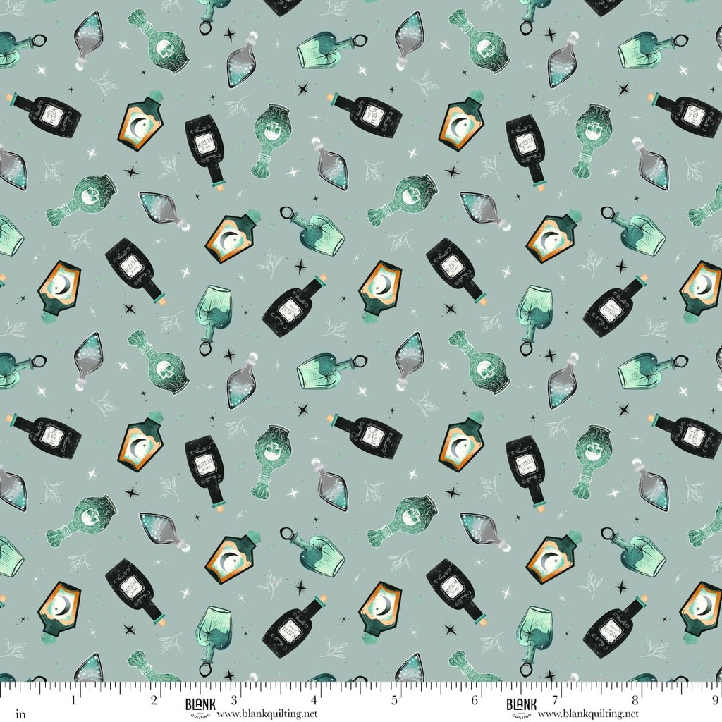 Witchy Wicked by Rose Halsey - Potion Bottles in Dusty Blue