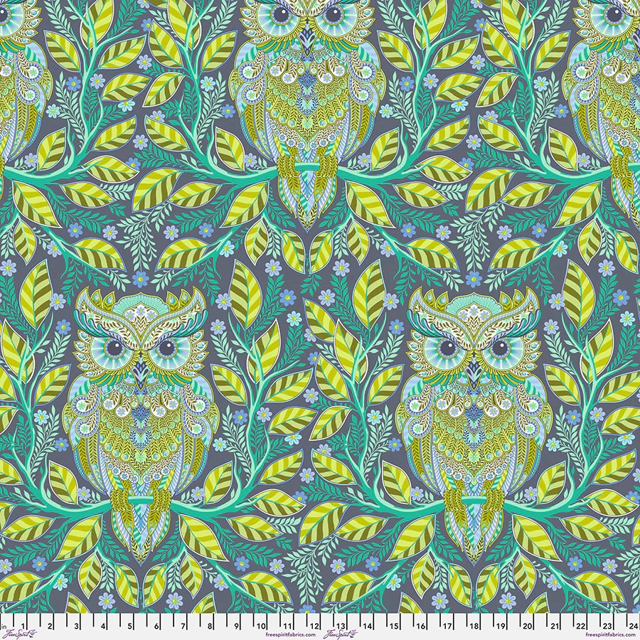 Full Moon Forest II by Tula Pink - Hootie Patootie in Starlight