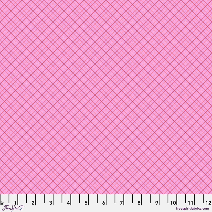 True Colors by Tula Pink - On The Grid in Bubblegum