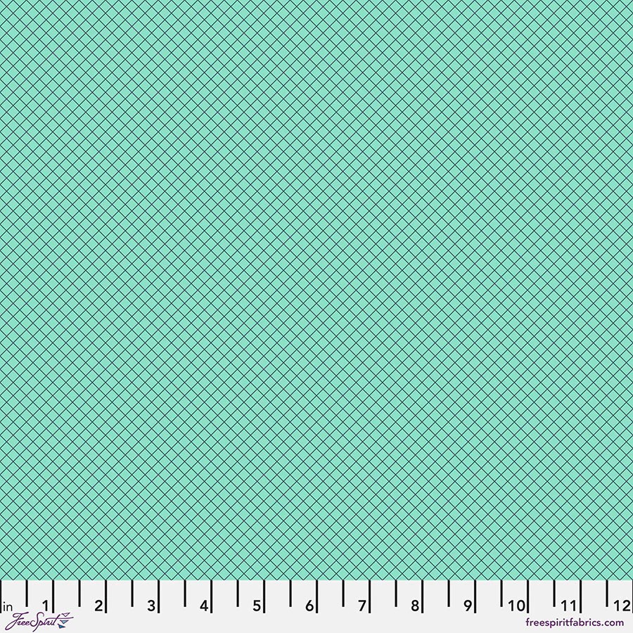 True Colors by Tula Pink - On The Grid in Raindrop