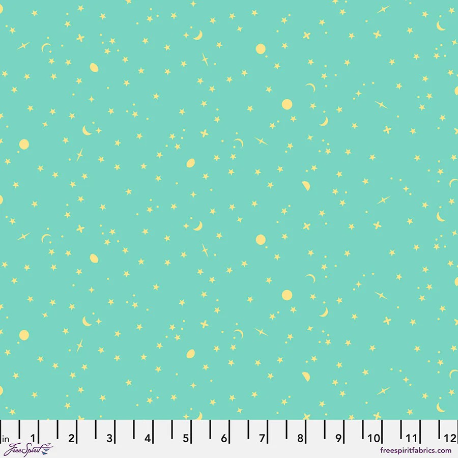 True Colors by Tula Pink - Space Sprinkles in Seaglass