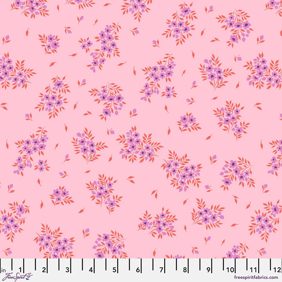 True Colors by Tula Pink - What a Ditz in Pink Lemonade