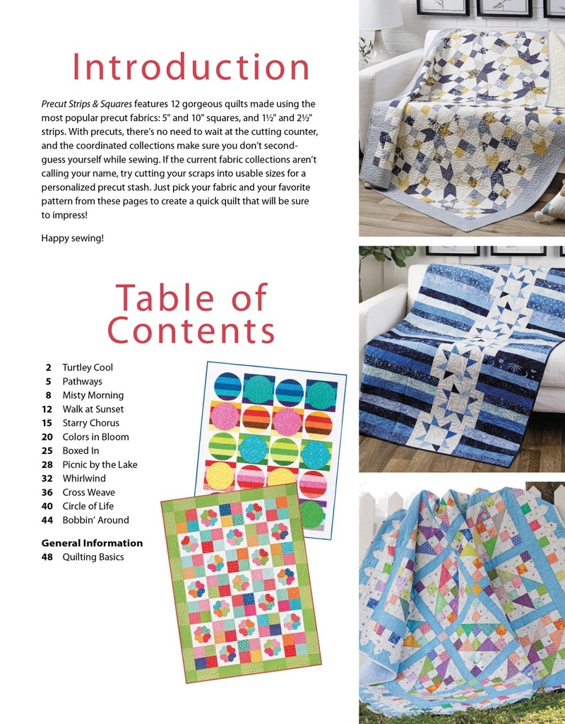 Precut Strips and Squares Book
