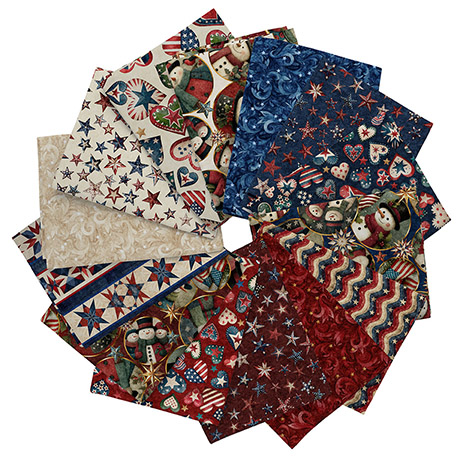 All American Snowman by QT Fabrics - American Snowman in Brick