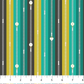 Bits & Bobs by Sarah Hearts - Zippers in Teal