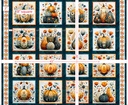 Harvest Hollow by Morris Creative Group - Decorative Pumpkin Picture Panel in Teal