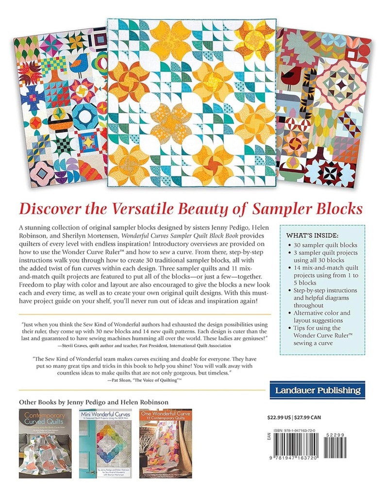 Wonderful Curves Sampler Quilt Block Book by Jenny Pedigo