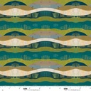 Highland Walk by Alison Woodside - Field Stripe in Teal