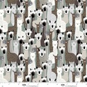 Highland Walk by Alison Woodside - Llamas in Gray