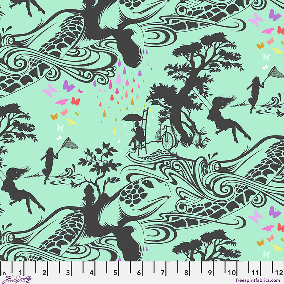 Prince Charming Deja Vu by Tula Pink - Dew Drops in Licorice (copy)