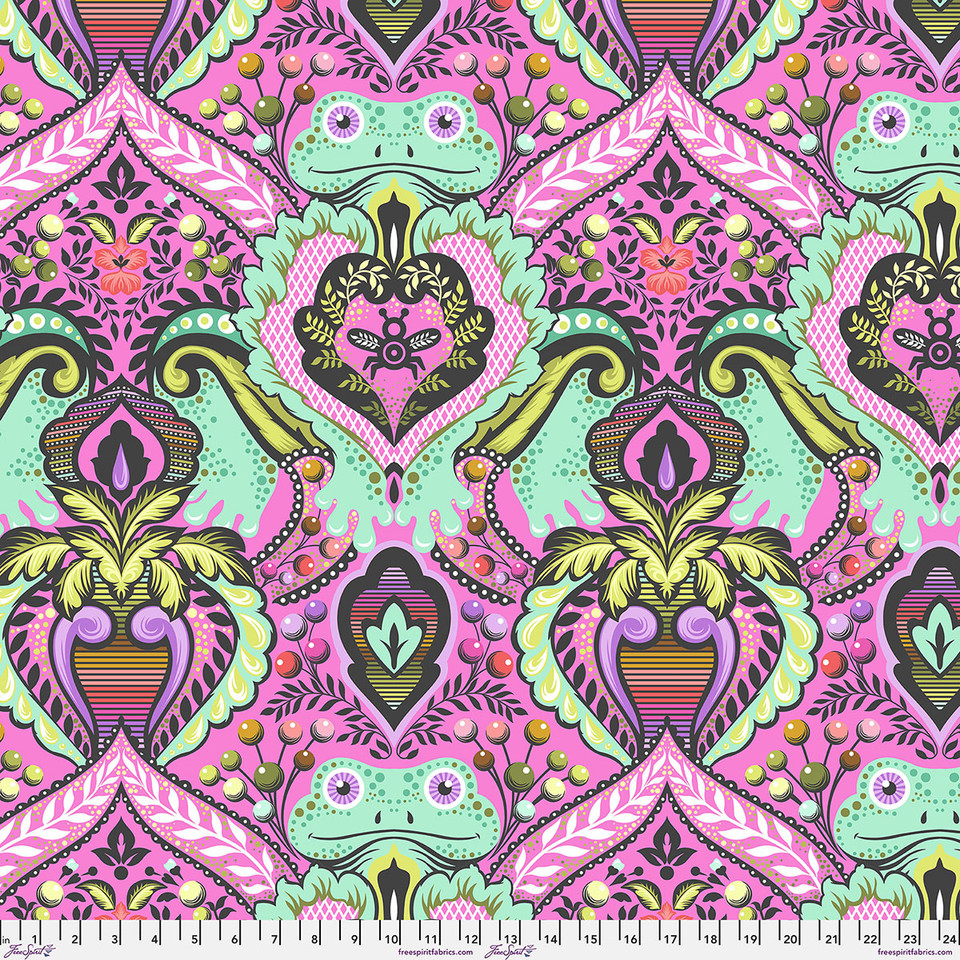 Prince Charming Deja Vu by Tula Pink - Frog Prince in Gumball 60" Minky