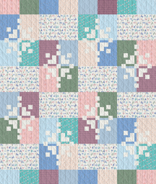 Frost & Fir by AGF Sewcial Bee Collective - Frosted Blossoms