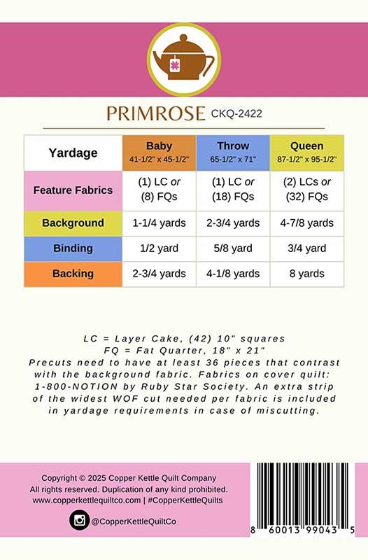 Primrose by Copper Kettle Quilt Company