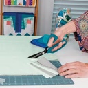 Karen Kay Buckley Perfect Scissors Dark Teal 8 1/2" Bent Handle Micro-Serrated