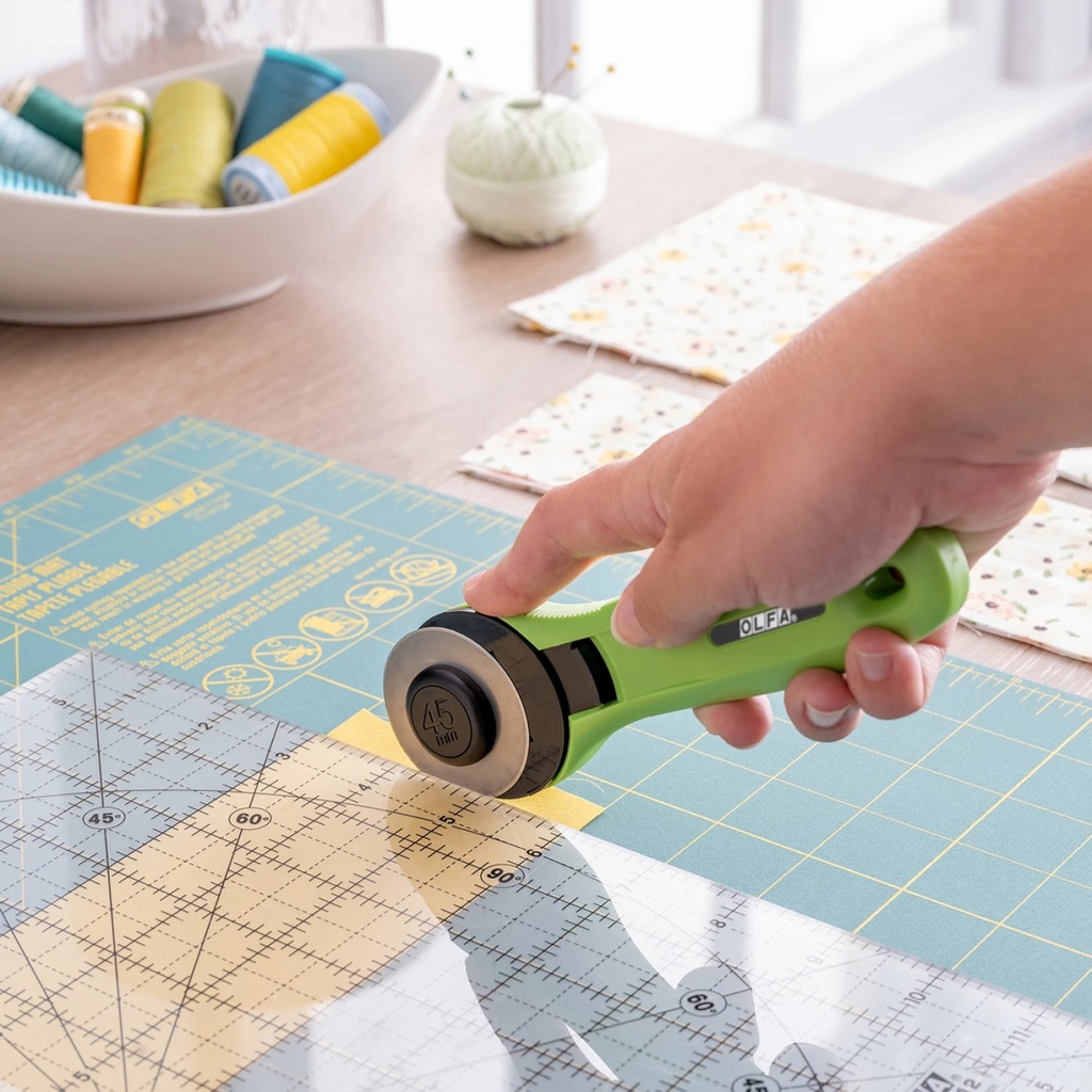 Olfa 45mm Quick-Change Rotary Cutter in Lime