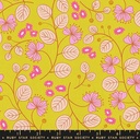 Lofi Linens by Rashida Coleman Hale - Caper Floral in Citron