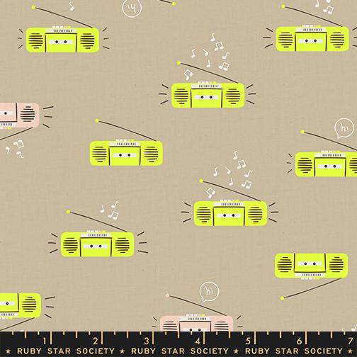 Lofi Linens by Rashida Coleman Hale - Flock Yeah in Khaki (copy)