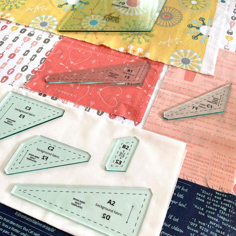 Book Nerd Quilt Template Set by Angela Pingel