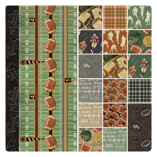 Touchdown by Skyline Studio - Plaid in Black and Green