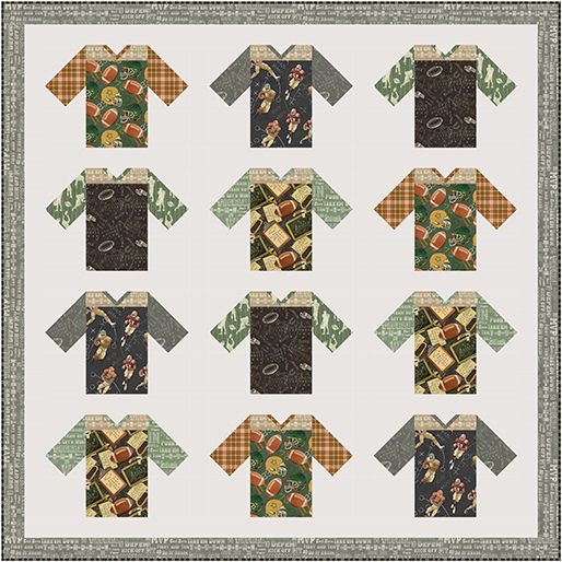 Touchdown by Skyline Studio - Plaid in Black and Green