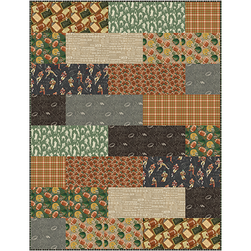 Touchdown by Skyline Studio - Plaid in Black and Green