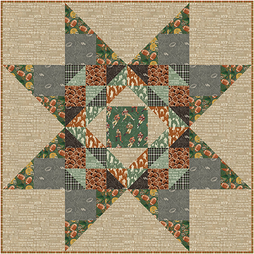 Touchdown by Skyline Studio - Plaid in Black and Green
