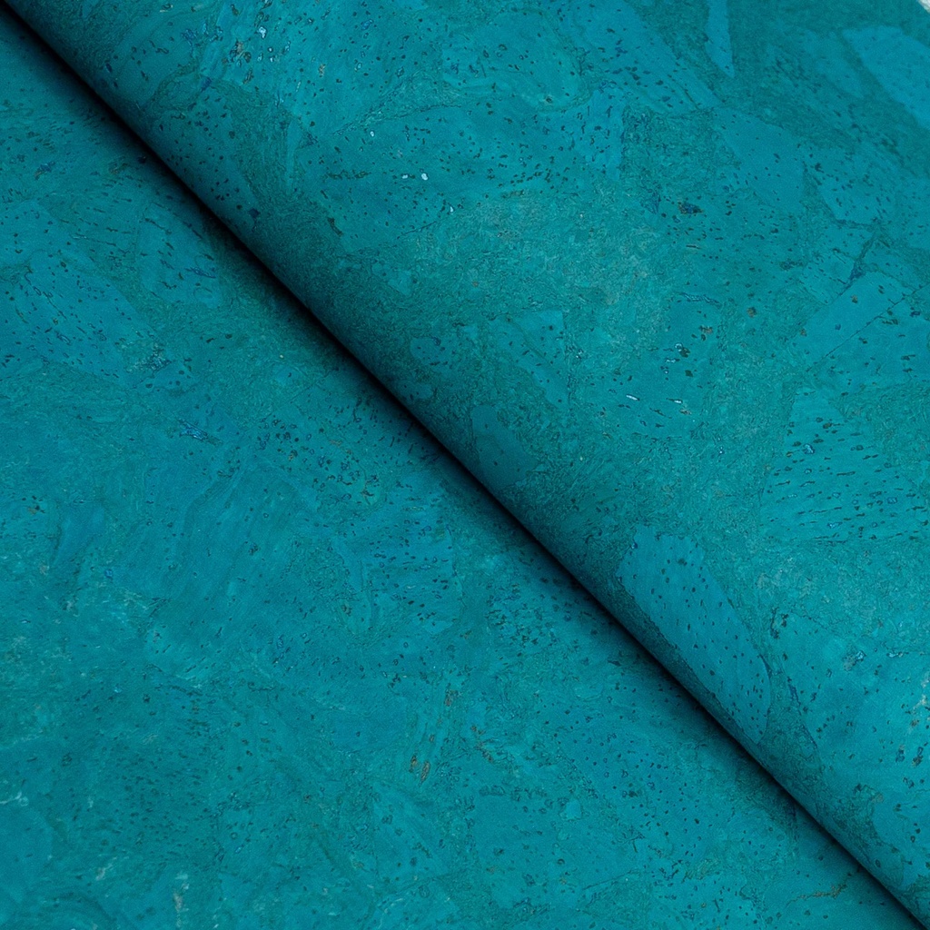 Cork Fabric - Turquoise Chunk