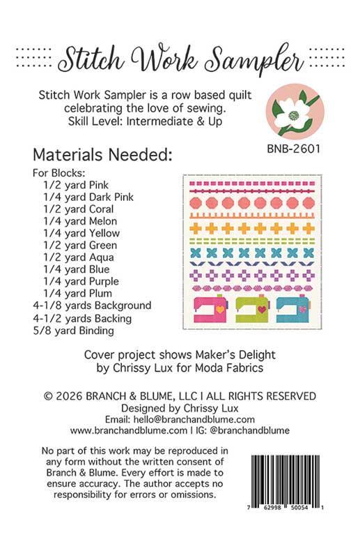 Stitch Work Sampler by Chrissy Lux