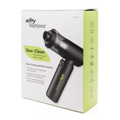 Nifty Notions - SewClean Portable Vacuum and Power Bank