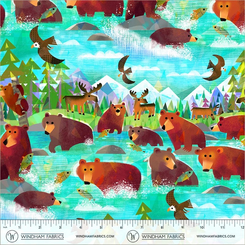 Animal Kingdom by Gareth Lucas - Bathing Bears in Turquoise