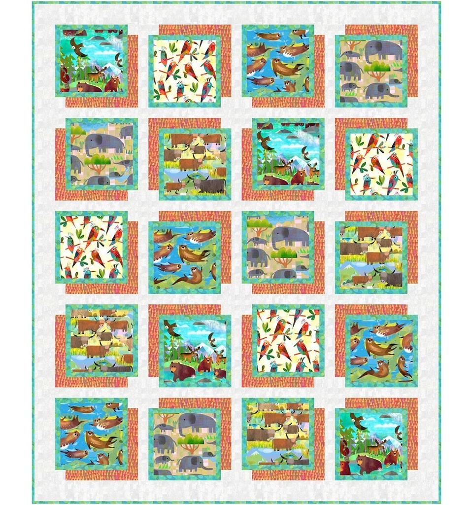 Animal Kingdom by Gareth Lucas - Bathing Bears in Turquoise